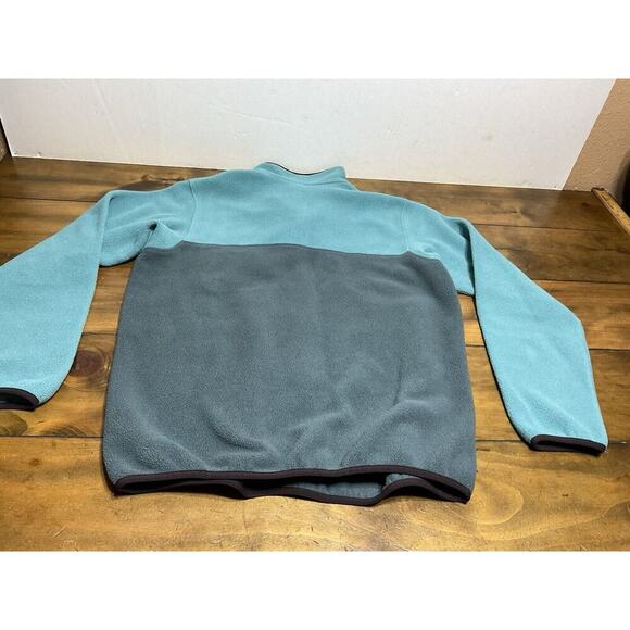 Patagonia Synchilla Snap On Two Tone Green Jacket Size Large - Picture 9 of 10